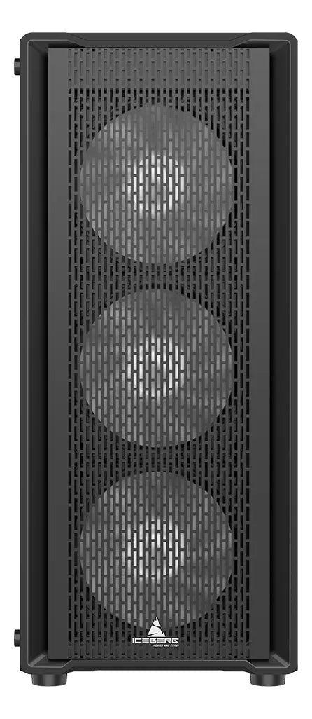Gabinete Gamer Iceberg Flow C Dark Edition 6 Fans No Led Negro