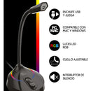Microfono Gamer Xtech Glisser Xts 680 Usb Colores Dimm Color Negro