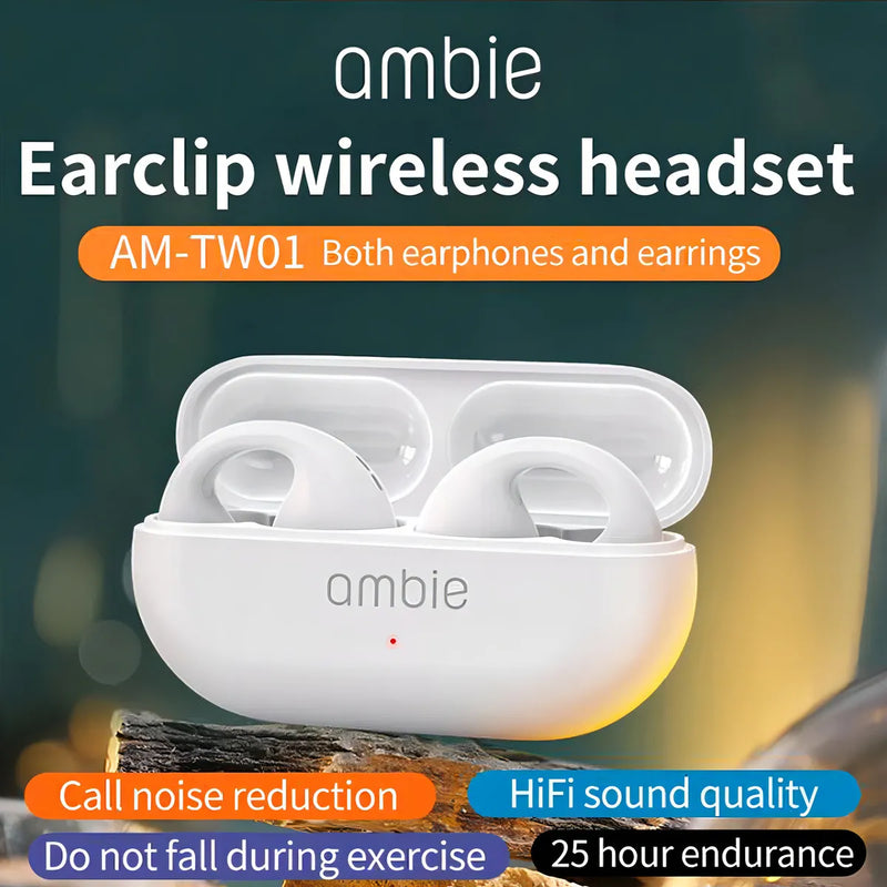 Auriculares Inalámbricos Ambie Sound Earcuffs Tws Con Contro Color Blanco