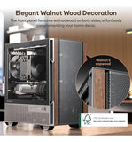 Funda Micro Atx Genuina De Madera De Nogal, Funda Matx Pc Co