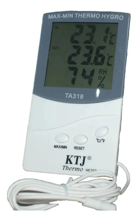 Termohigrometro Digital Termometro Reloj Sonda Ta318