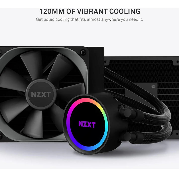 Nzxt Kraken 120 - Rl-kr120-b1 - Aio Rgb Cpu Liquid Cooler...