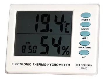 Termohigrometro Lectura Digital + Reloj Sh121