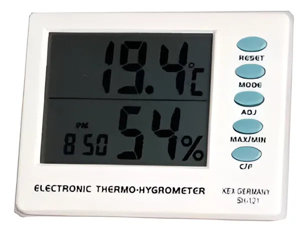 Termohigrometro Lectura Digital + Reloj Sh121