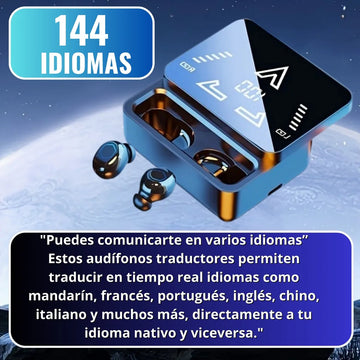 Audifonos Traductores De Idiomas Inalámbricos Simultaneos Negro