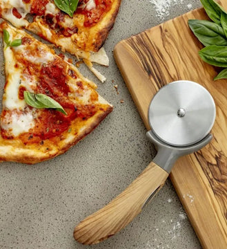 Cortador Pizza Acero Mango Wood !!!!!!!!!!! Gris