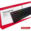 Teclado gamer HyperX Alloy QWERTY Membrana español latinoamérica color negro con luz RGB