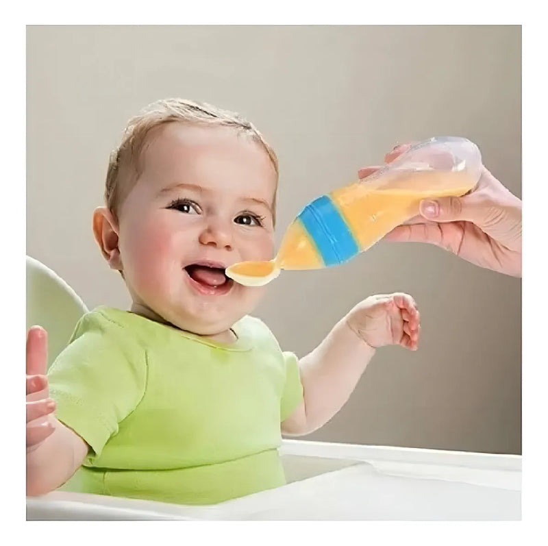 Cuchara Dispensadora Para Sopas, Jugos Y Papillas Para Bebés Color Rosa