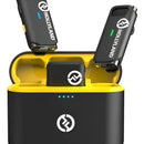 Micrófono inalámbrico Hollyland Lark M1 de doble solapa para teléfonos inteligentes de color negro