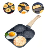 Sarten Antiadherente En Ceramica 4 Puestos En 1 Color Gris oscuro