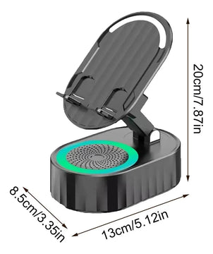 Soporte De Telefono Con Audio Por Induccion + Bluetooth +luz Disponible