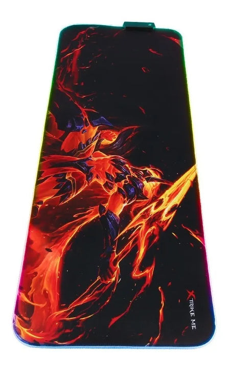 Mouse Pad Gamer Xtrike Me Rgb Alfombra Goma Antideslizante Negro