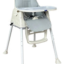 Silla Comedor Bebe 3en1 Happy Baby Zoe Color Gris