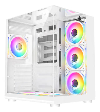Gabiente Gamer Iceberg Crystal Cube S Mini Blanco 6 Fan Argb