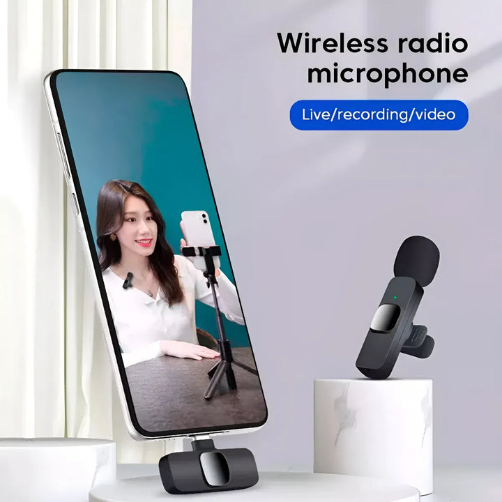 Micrófono inalámbrico de doble solapa Para Celular iphone lightning Versiones anteriores al Iphone 15