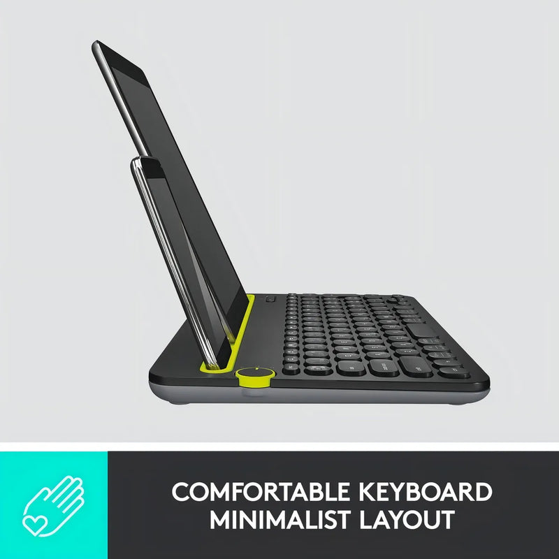 Teclado Logitech QWERTY inglés US color negro
