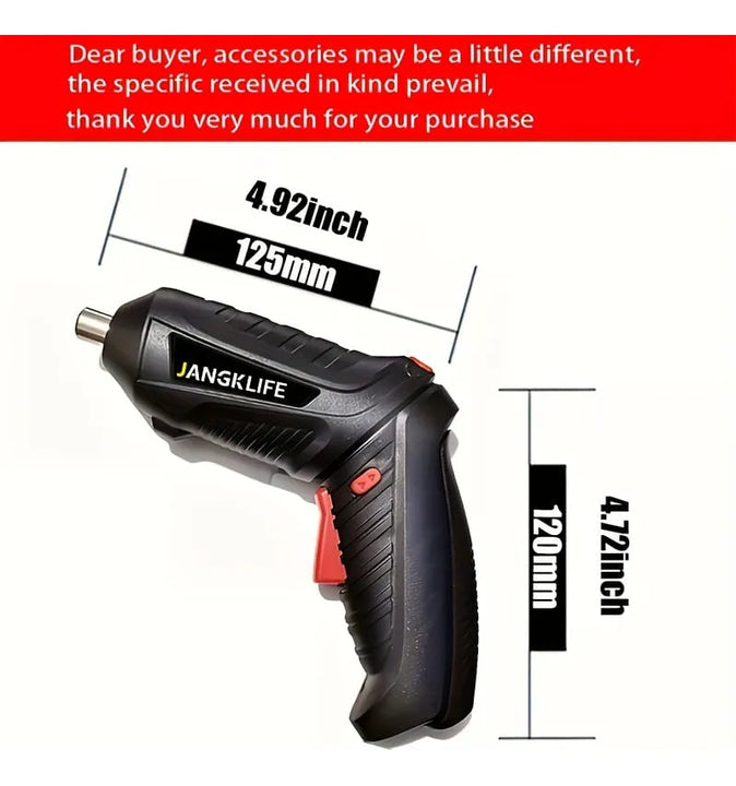 Destornillador Atornillador Eléctrico Recargable 2 En 1 Negro 50