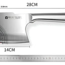 Hacha Carnicero Huesos Cuchillo Stainless Steel Inoxidable Color Plateado