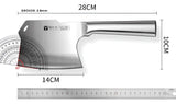 Hacha Carnicero Huesos Cuchillo Stainless Steel Inoxidable Color Plateado