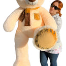 Oso De Peluche Gigante Metro Y Medio 1,50 +moño + 5 Globos Mantequilla