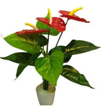 Flor De Anturio Artificial Decoración Mata Plástica Regalo