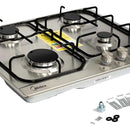 Cubierta Midea Mtga24f2eas Gas Natural 60cm 4 Puestos Gris