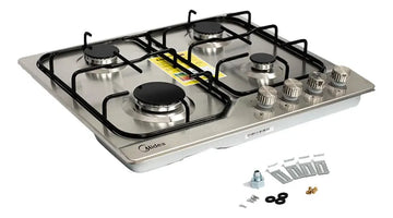 Cubierta Midea Mtga24f2eas Gas Natural 60cm 4 Puestos Gris