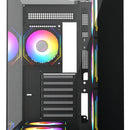Chasis Gamer Iceberg Crystal Cube S Black 6 Fans Argb