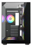 Chasis Gamer Iceberg Crystal Cube S Black 6 Fans Argb