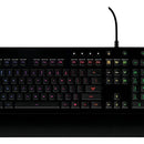 Teclado Logitech G Serie G QWERTY Romer-G inglés internacional color negro con luz RGB