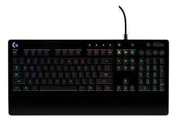 Teclado Logitech G Serie G QWERTY Romer-G inglés internacional color negro con luz RGB