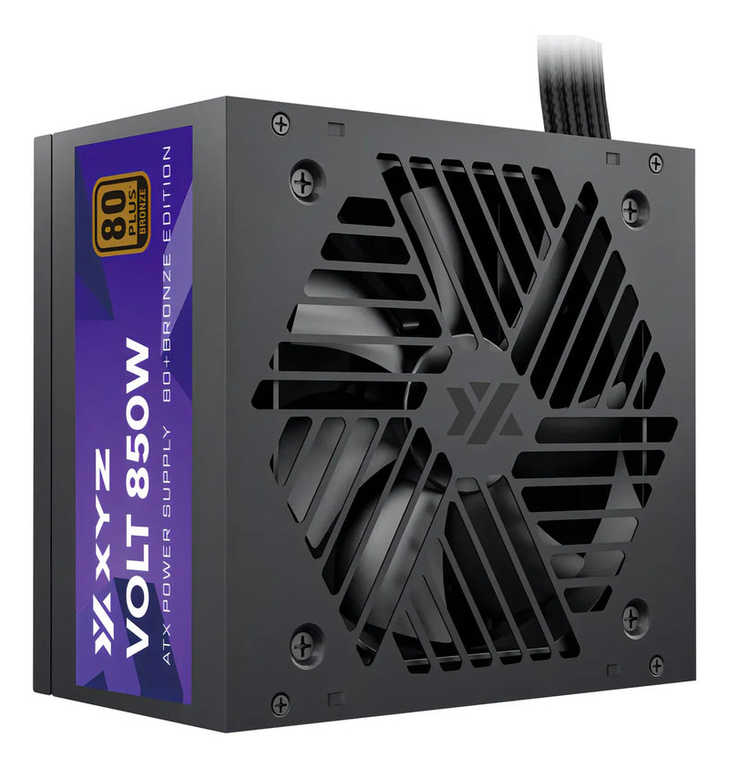 Fuente De Poder Certificada Xyz Volt 850w 80+ Bronce | Cables Reforzados | Low Noise | Proteccion Integrada | 80% De Eficiencia Energetica