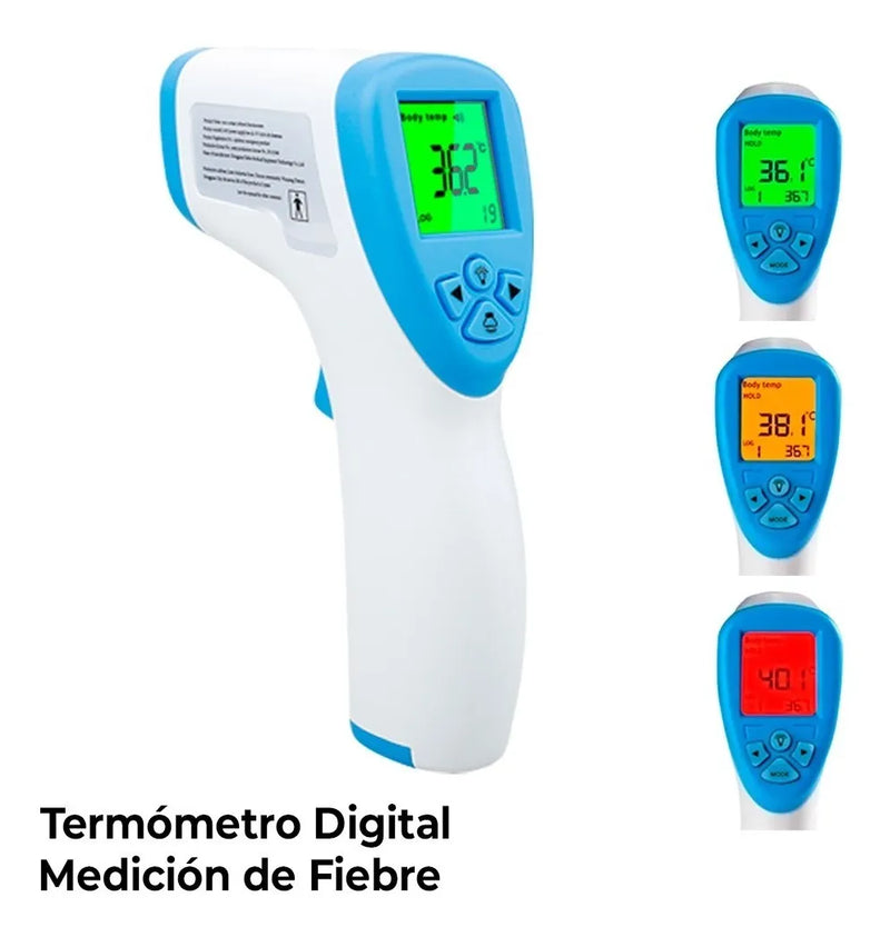 Termómetro Digital F01 Infrarrojo Frente Color Azul