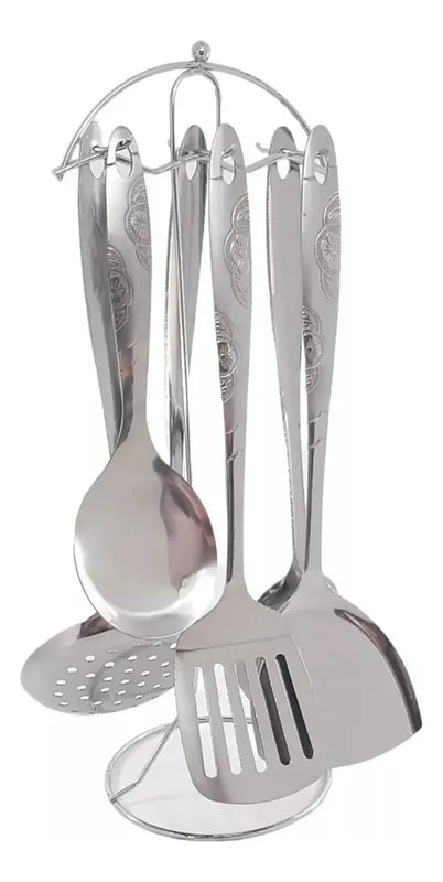 Cucharones Utensilios Para Cocina En Acero Inoxidable Plateado