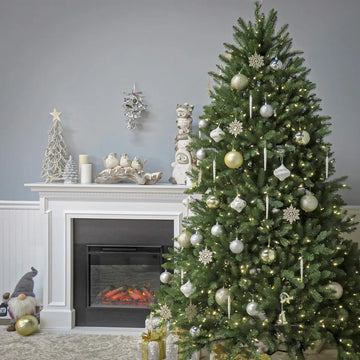Árbol De Navidad Artificial Preiluminado 6 Pies Dunhill Fir