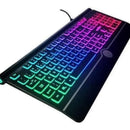 Teclado Weibo QWERTY color negro con luz RGB
