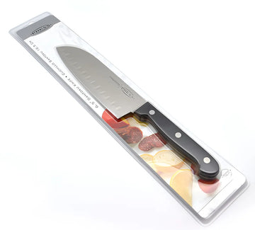 Cuchillo De Cocina Santoku 16.5 Acero Inoxidable Cm Press Color Negro