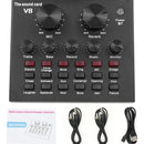 Interfaz Mezclador De Audio Externo Usb Tarjeta De Sonido V8 Negro