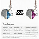 Auriculares in-ear inalámbricos KZ Auriculares con cable ZSN Pro with mic violeta