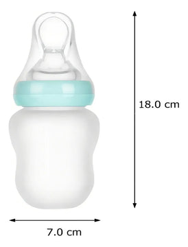Tetero Biberón Contenedor Botella Cuchara Pitillo Chupo Silicona Grado Alimenticio Puré Compota Leche Jugo Agua Sin Ftalatos 180ml Infantíl Versatil Fácil Manipulación Resistente Alta Temperatura