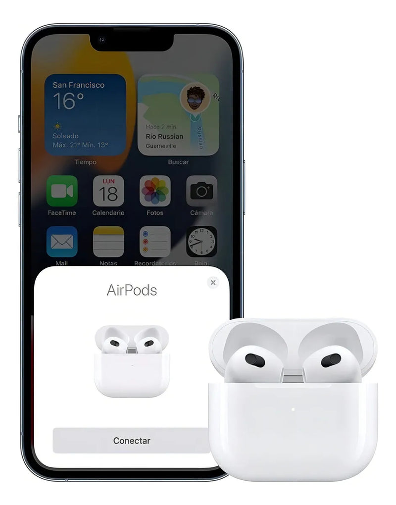 AirPods Serie 3 Compatibles Con Ios Y Android Color Blanco
