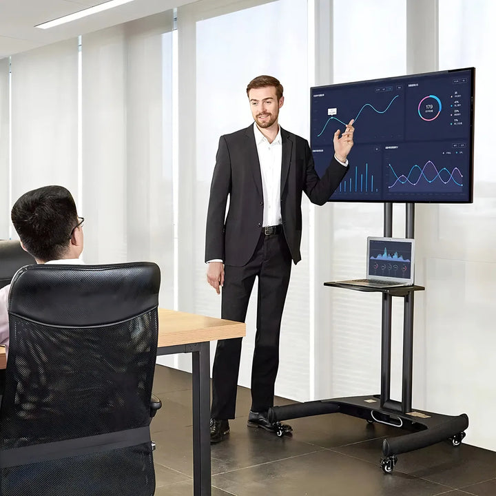 Base Soporte Tv A Piso Ruedas Para 32 -75 Movible