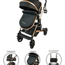 Coche Bebe Moisés Happy Baby Fj Color Negro