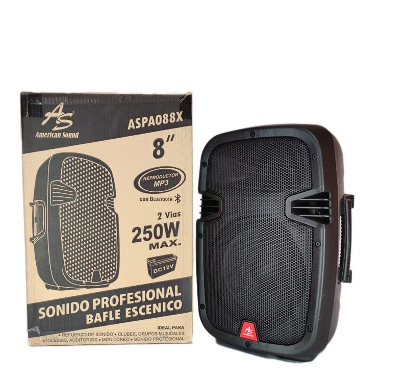 Cabina De Sonido American Sound 8 Pulgadas Portátil Negro