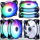 Ventiladores Ds Led Rgb 6 Unidades 4.724 Negros.