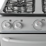 Estufa De Piso Con Horno Abba 4 Pts Gn Gris At 101-5n G