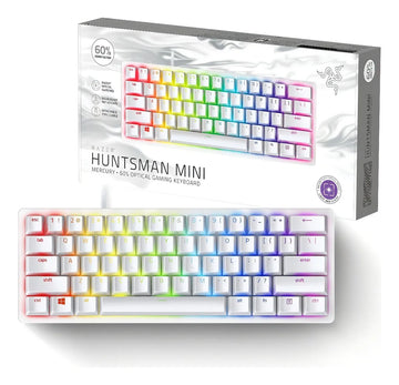Teclado Razer QWERTY Razer Purple inglés US color mercury con luz RGB
