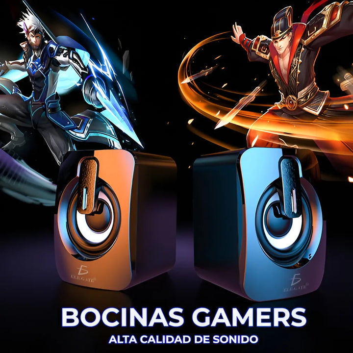 Bocina Para Computadora O Laptop Con Luz Led Rgb