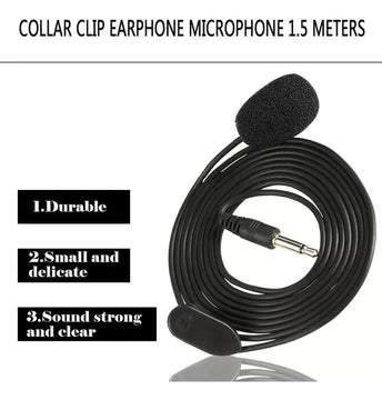 Micrófono De Solapa Anti-ruido Con Clip Para Pc Y Portátil Color Negro
