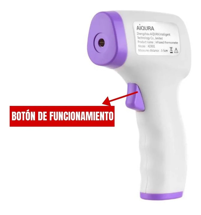 Termómetro Digital Infrarrojo Led Temperatura Niños Adultos